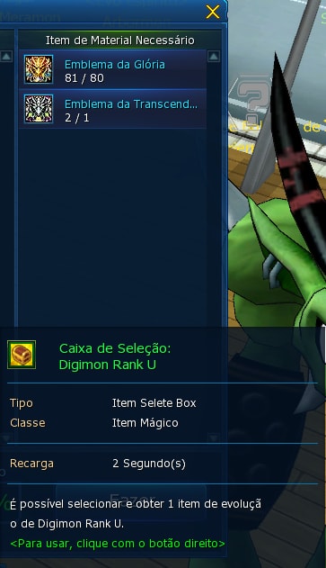 Caixa de Seleção: Digimon rank U (ARENA) LA ALPHA