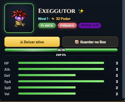 POKE IDLE WORLD - EXEGGUTOR SHINY MITICO IV 116