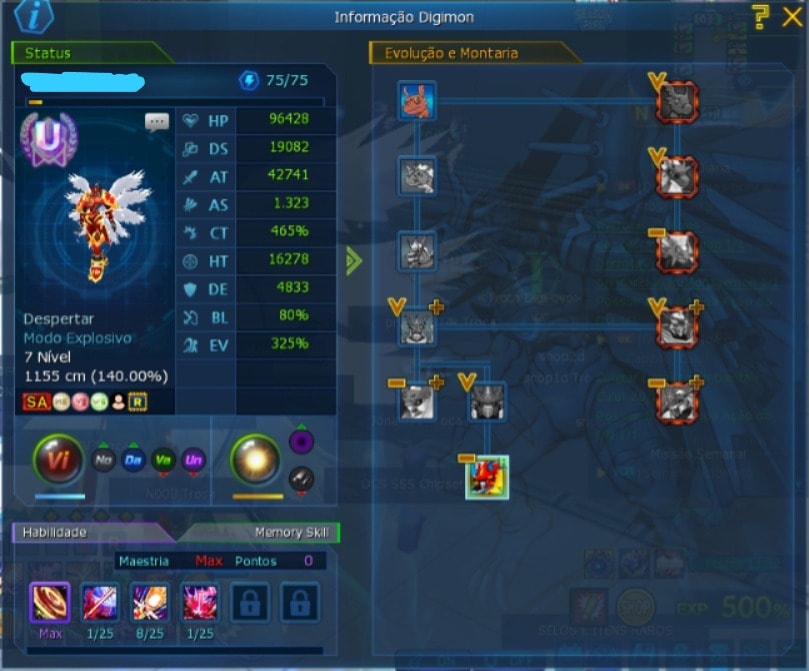 Conta com CM lv 170
